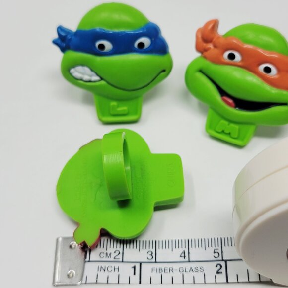 Vintage 90s TMNT Ninja Turtles Cereal Box Rings Set of 3 – R L M – Nabisco Promo - Picture 4 of 4